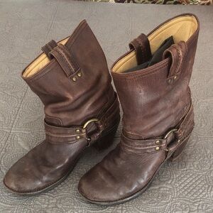 Frye Dark Brown Leather Boots